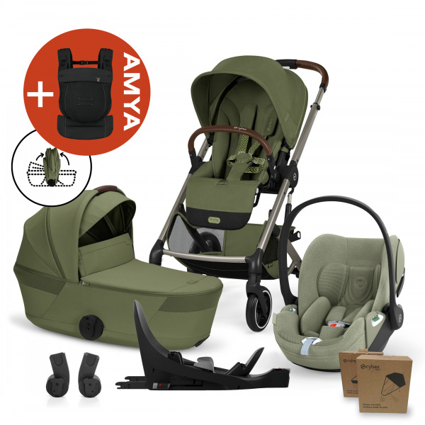 CYBEX Gold Balios 2026 4in1 �sszecsukhat� m�zessel All Weather + AMYA - Moss Green / Sage Green